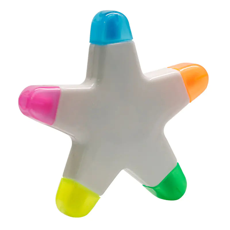 Star Shaped Highlighters - 5 Color Set for Students